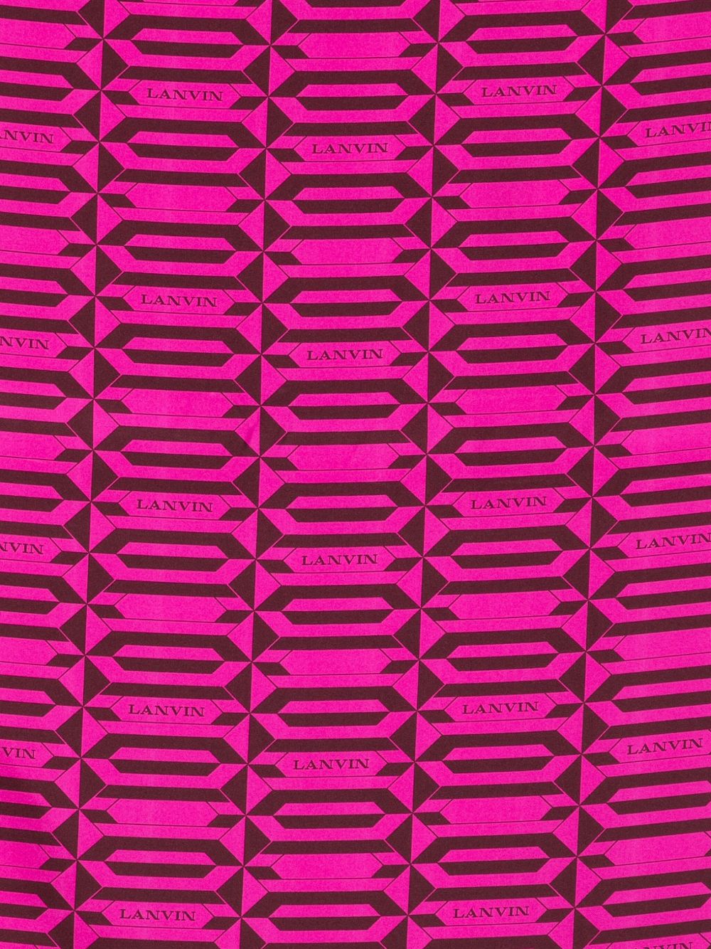 Silk Scarf with Geometric Pattern