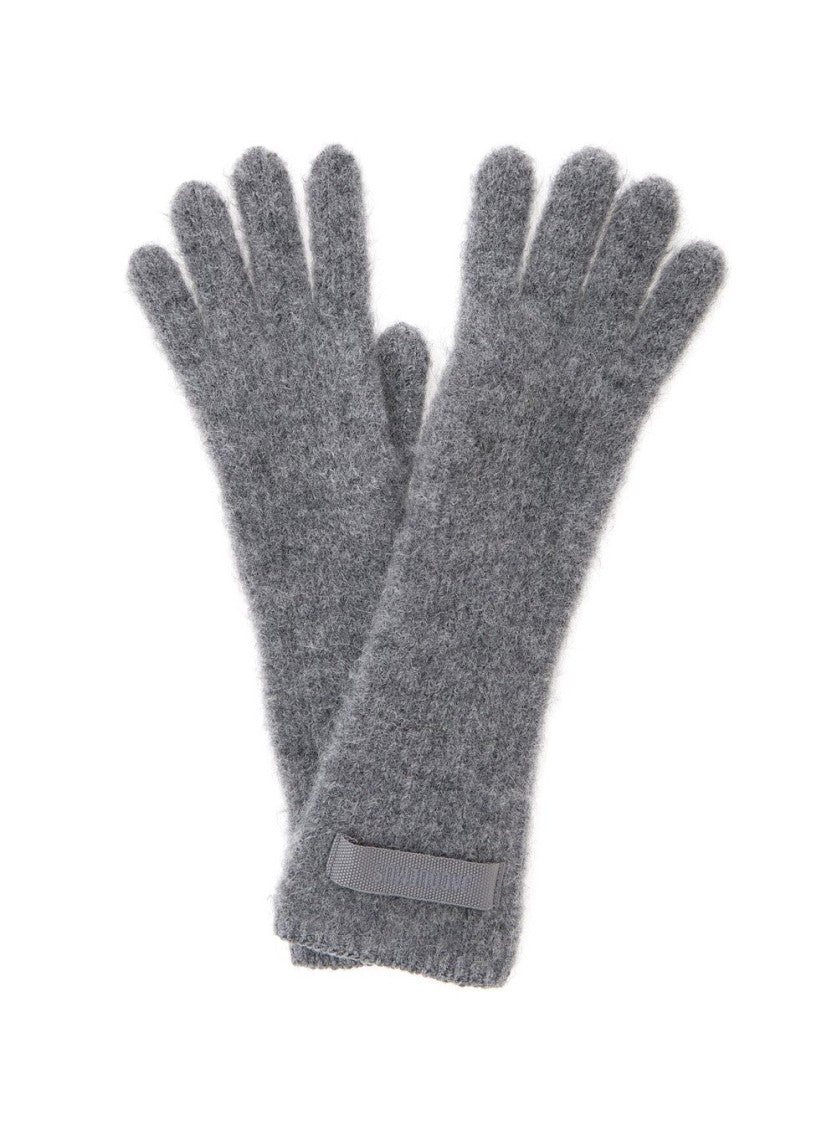 Long Textured Alpaca Blend Gloves