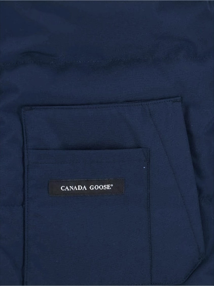 High-Collar Padded Vest with Snap Button Closure