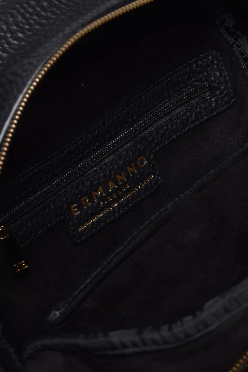 Black Polyurethane Backpack
