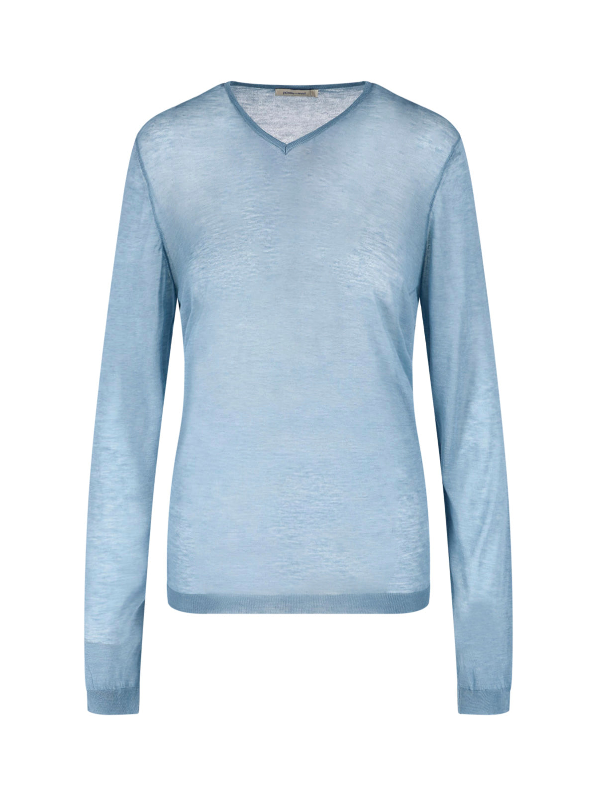 Fine-Knit Sweater with Classic V-Neck