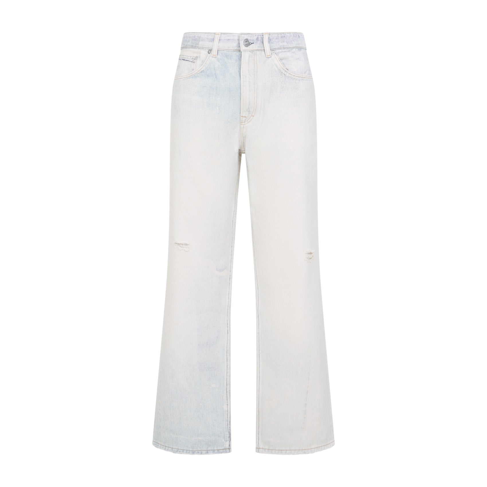 Relaxed Fit Distressed Denim Jeans