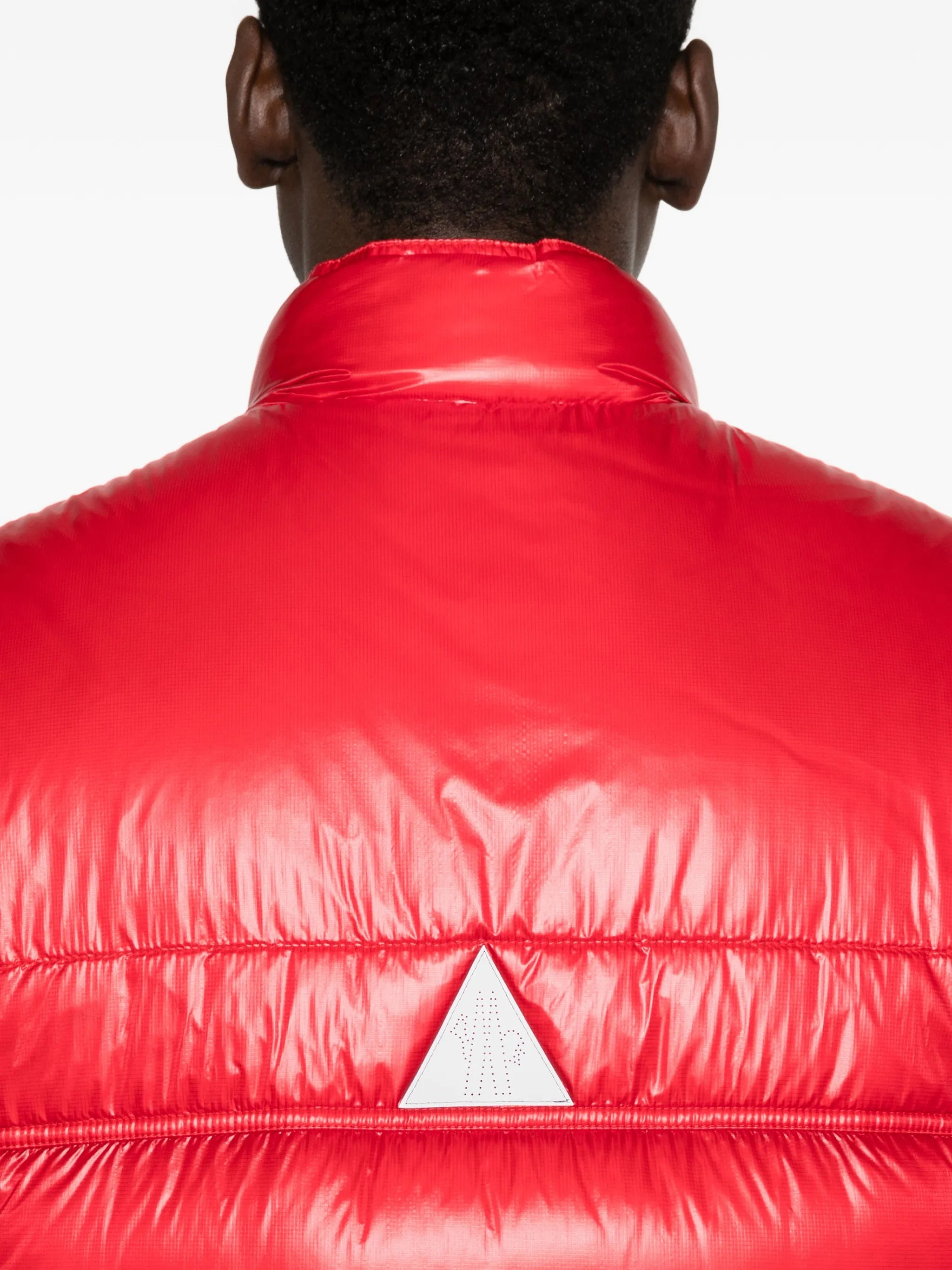 Red Uychi Quilted Nylon Puffer Vest