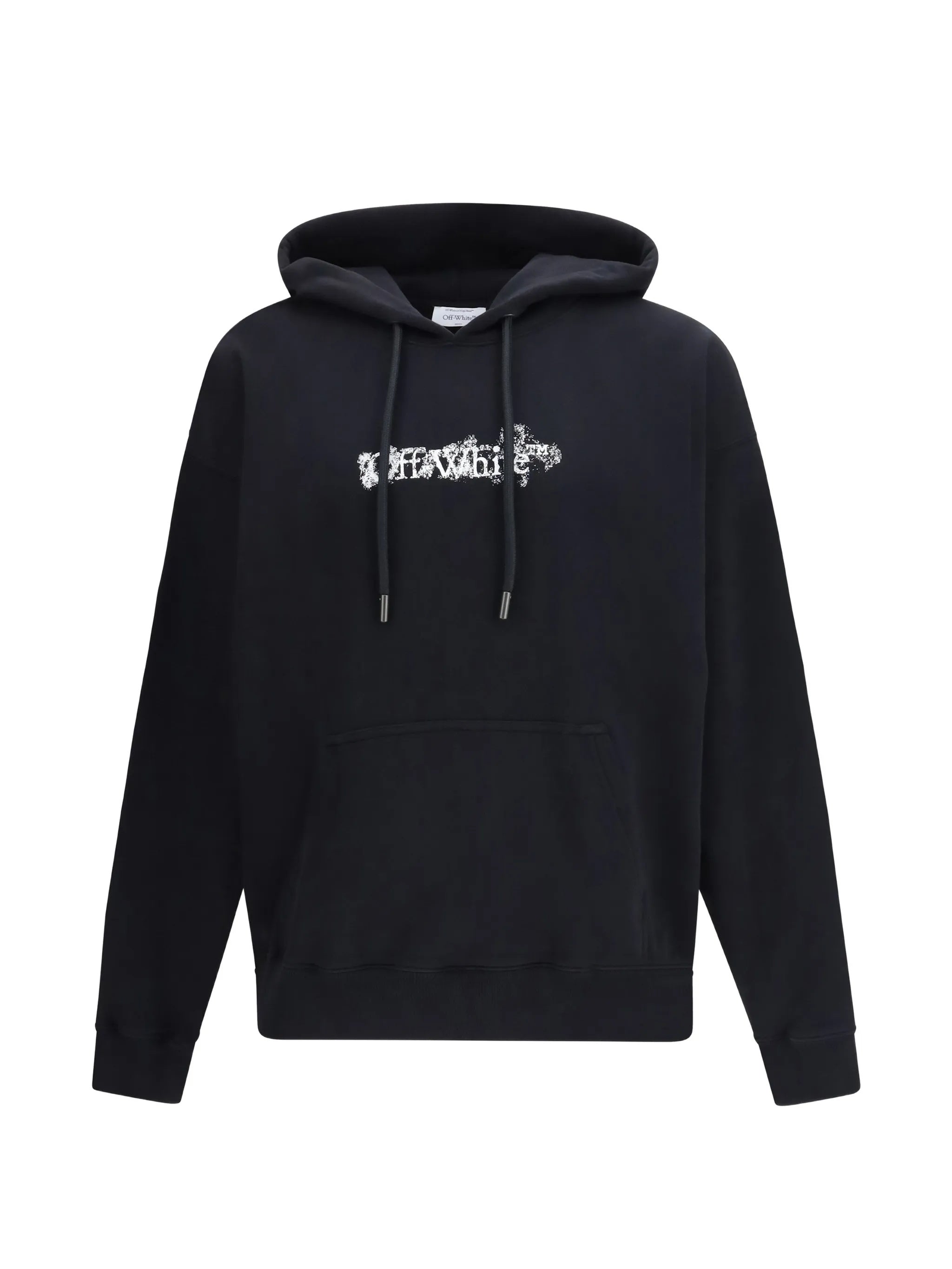 Black Heraldic Treshold Arrows Cotton Hoodie