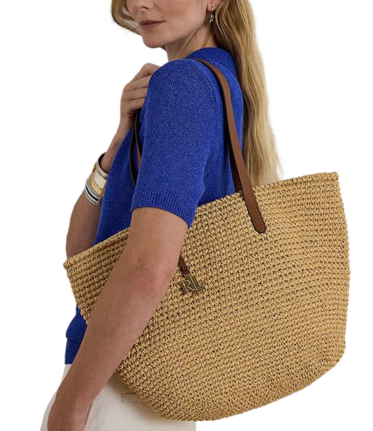 Crochet Textured Paper Straw Tote
