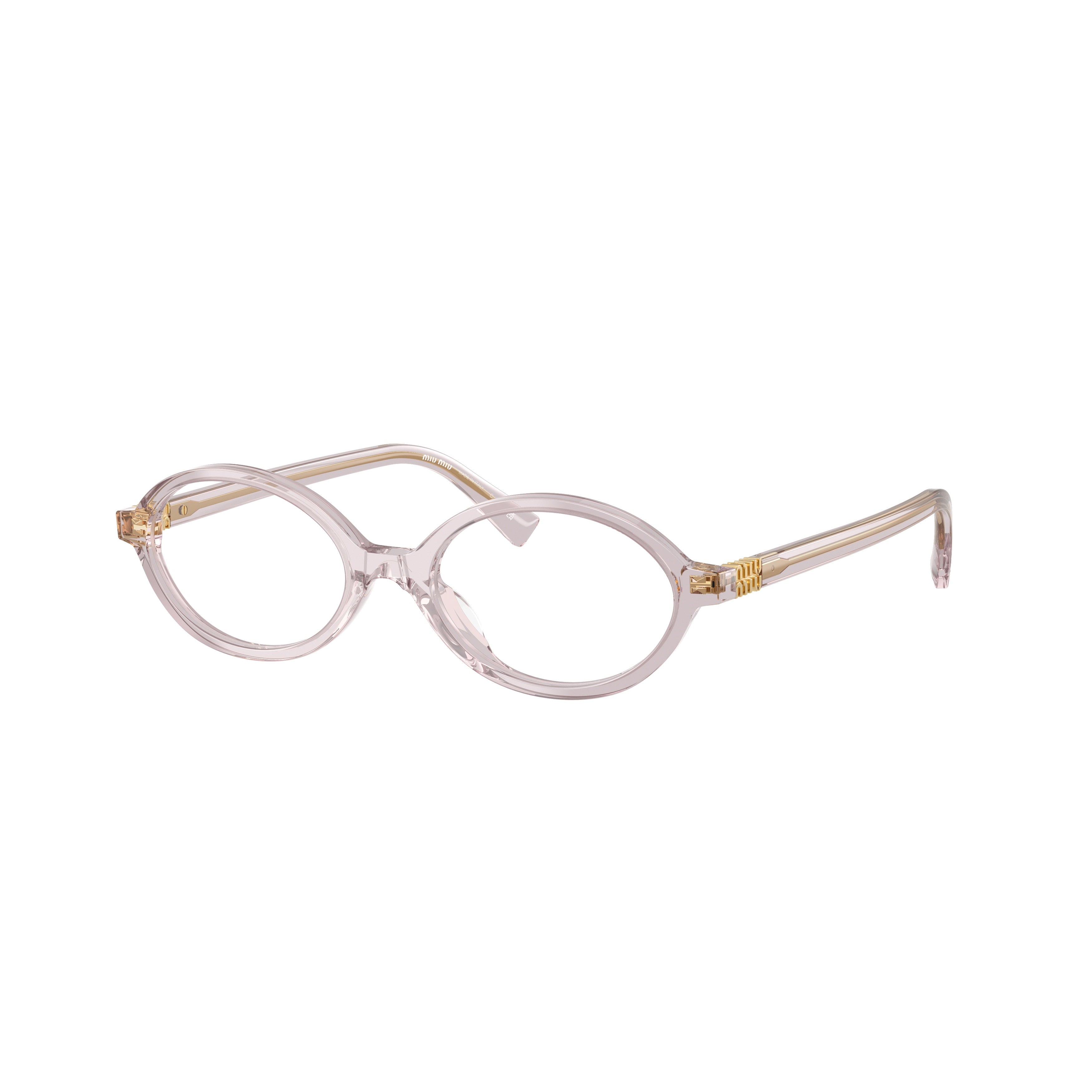0mu 01xv Translucent Acetate Oval Frame Eyeglasses