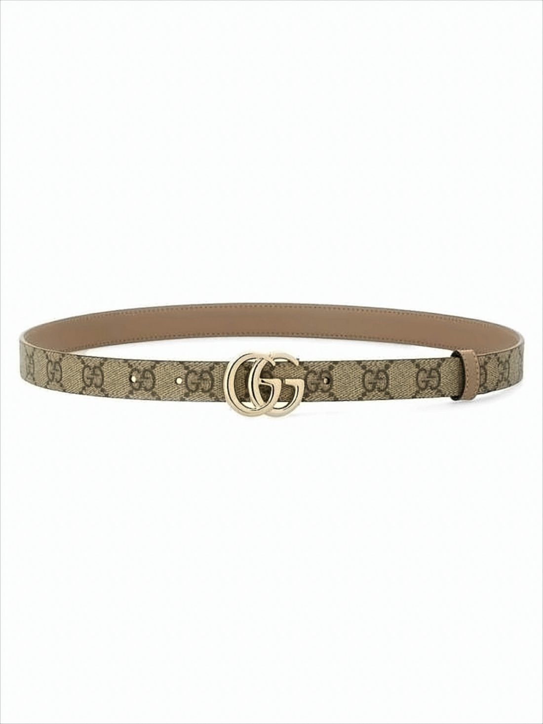 Canvas Monogram Belt with Double-G Buckle