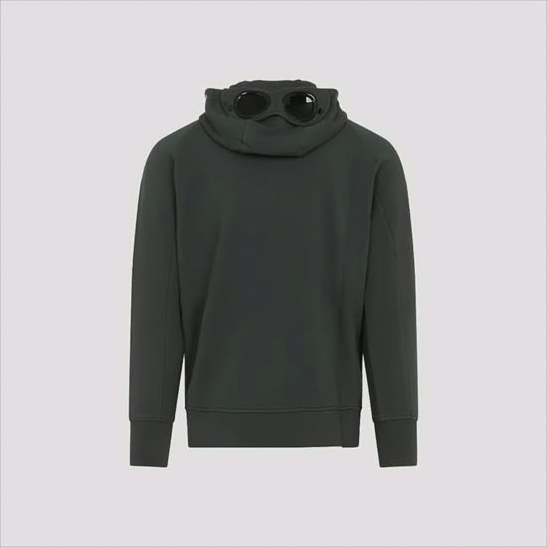 Structured Black Hoodie With Integrated Goggles