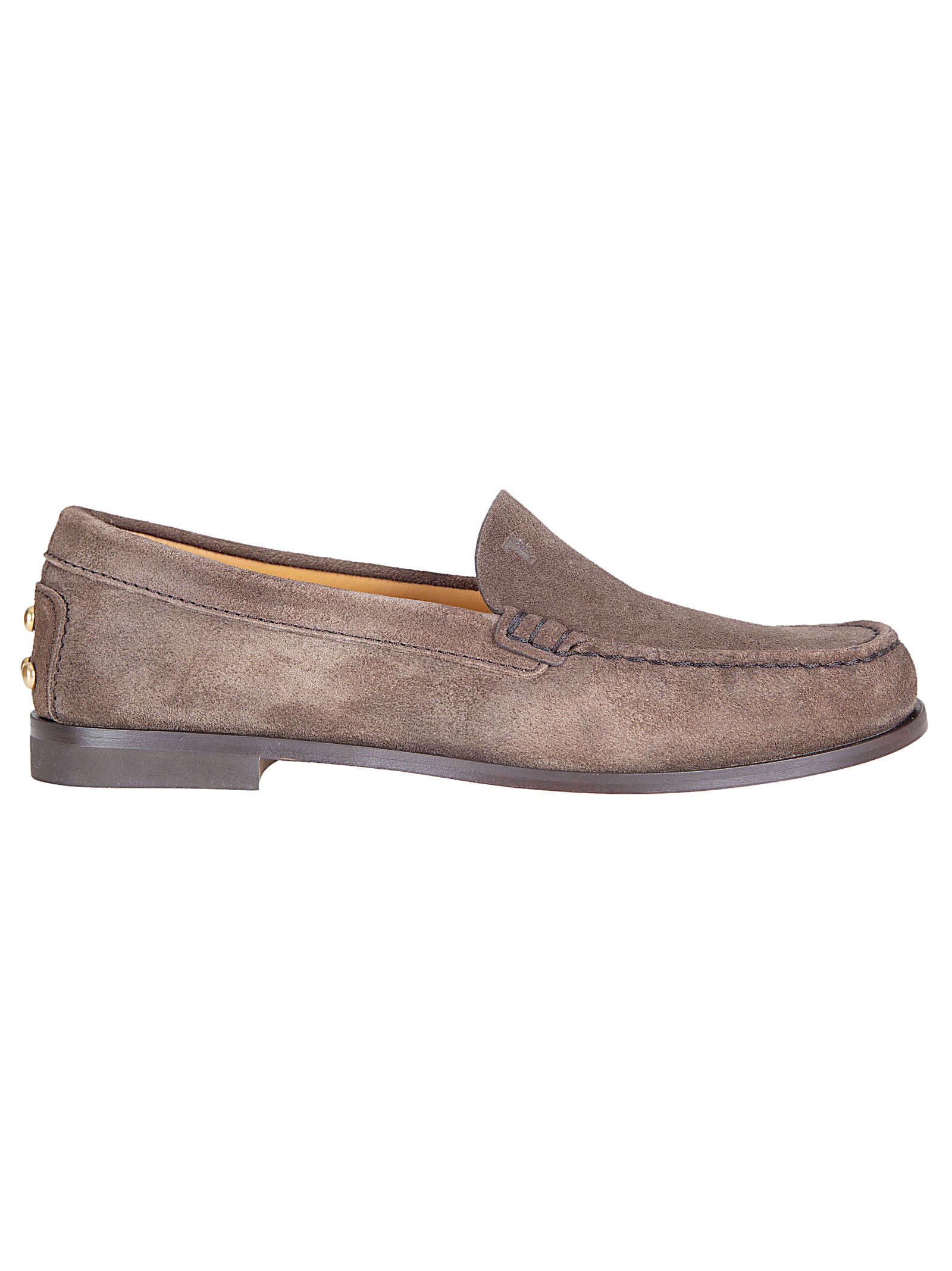 Moccasin Flat Shoes with Metal Dot Accents