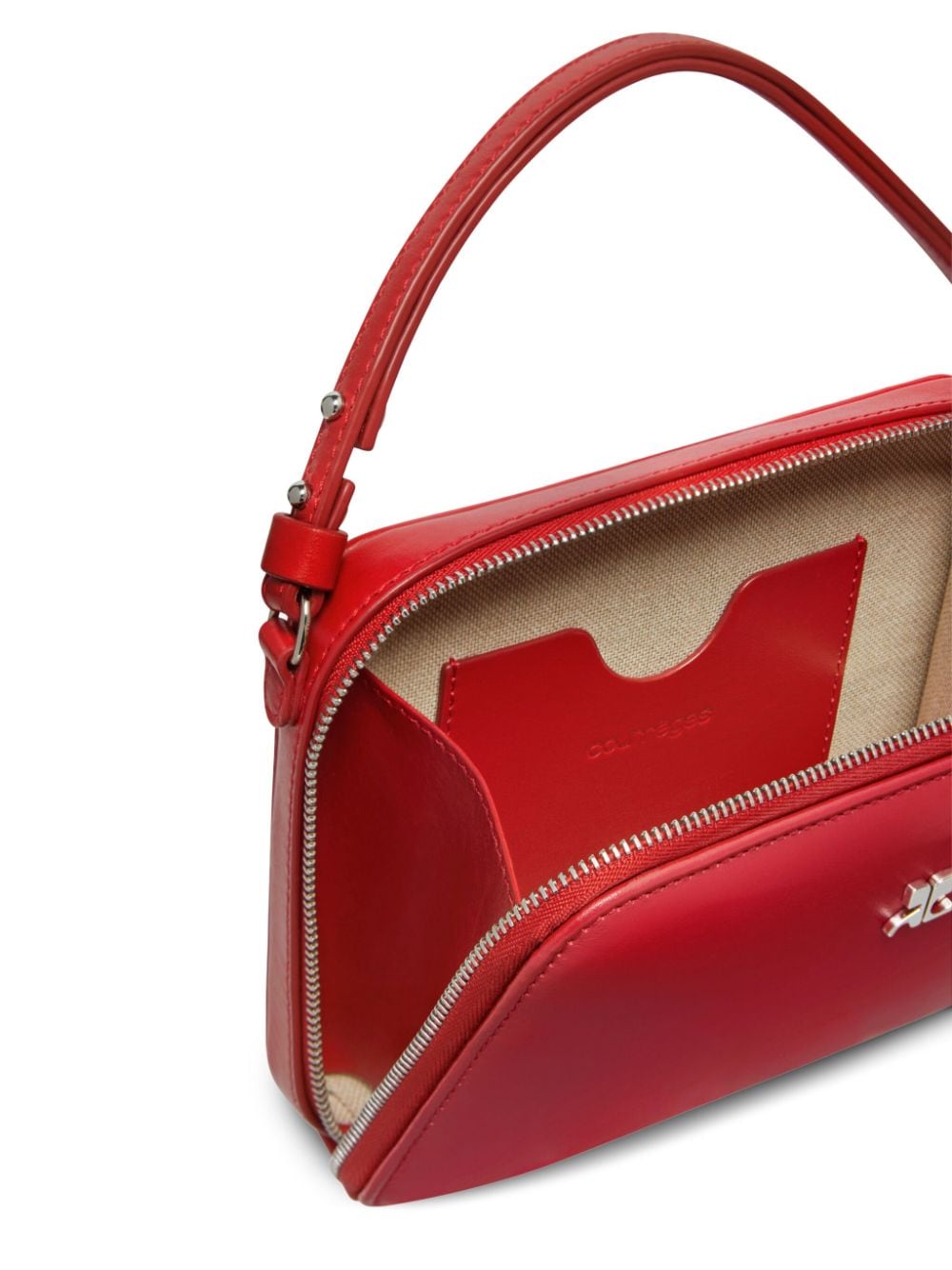 Ruby Red Calf Leather Rectangular Bag