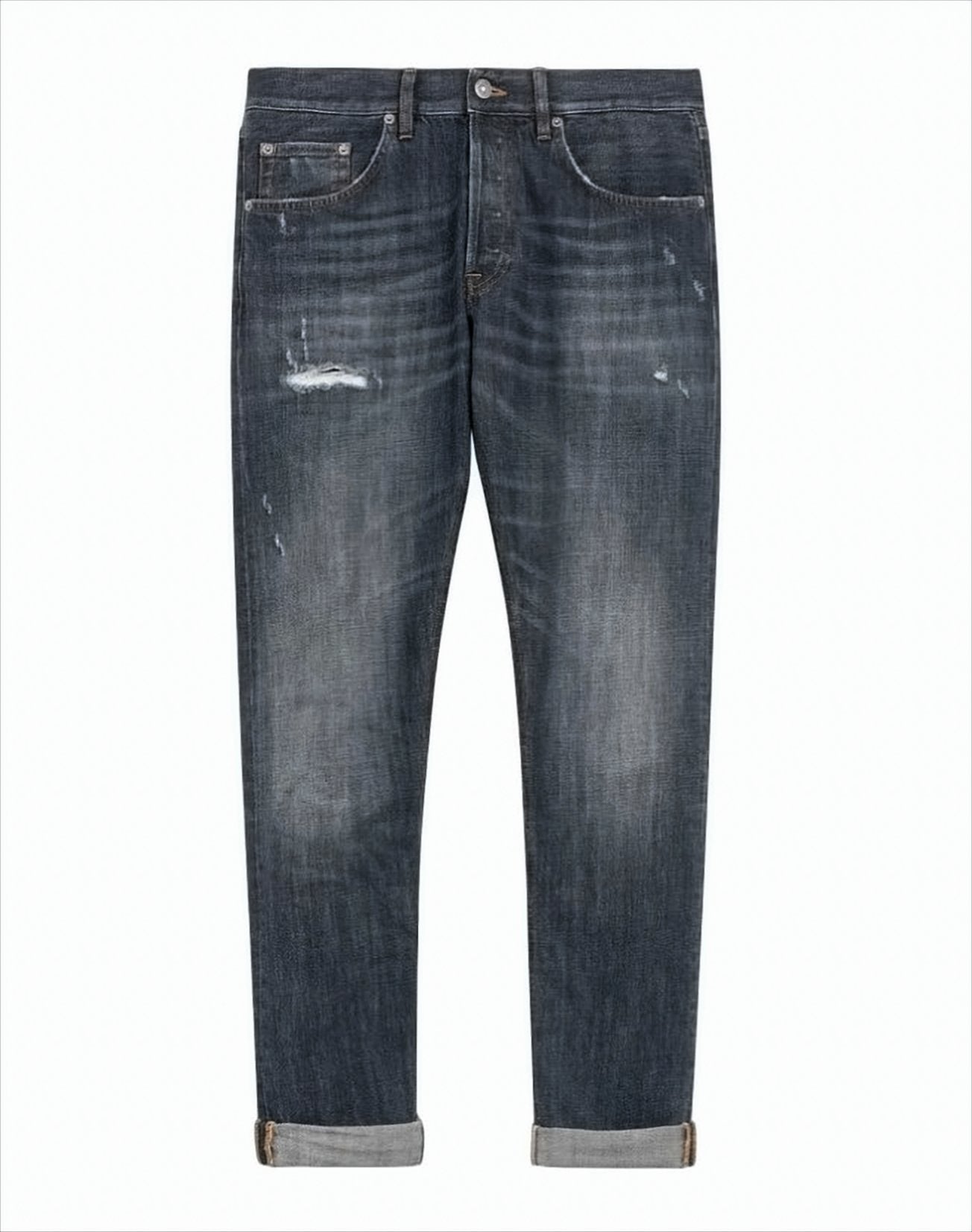 Dark Vintage Wash Distressed Jeans