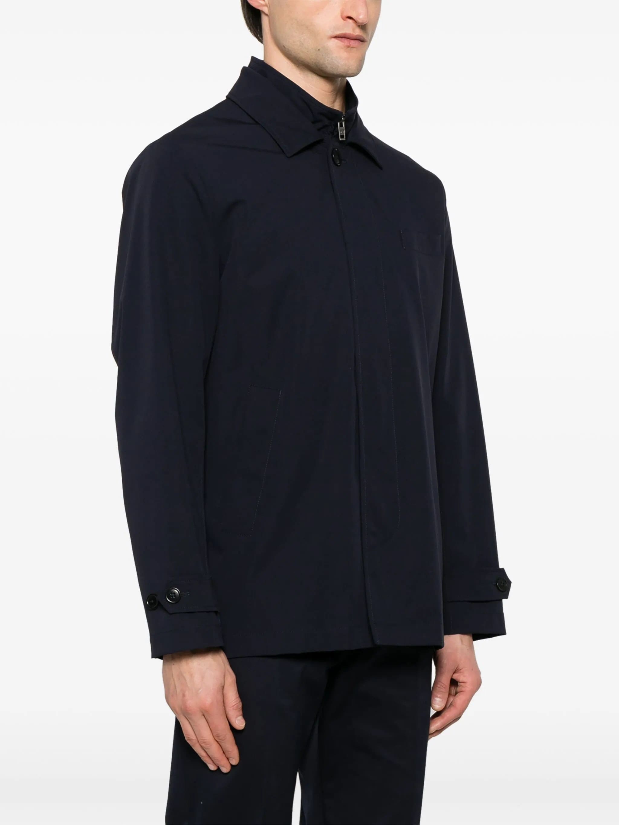 Morning Stretch Minimalist Black Mens Jacket