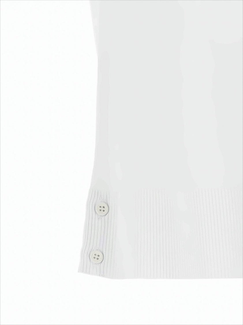 Short-Sleeved Polo Shirt with Button Placket and Striped Accents