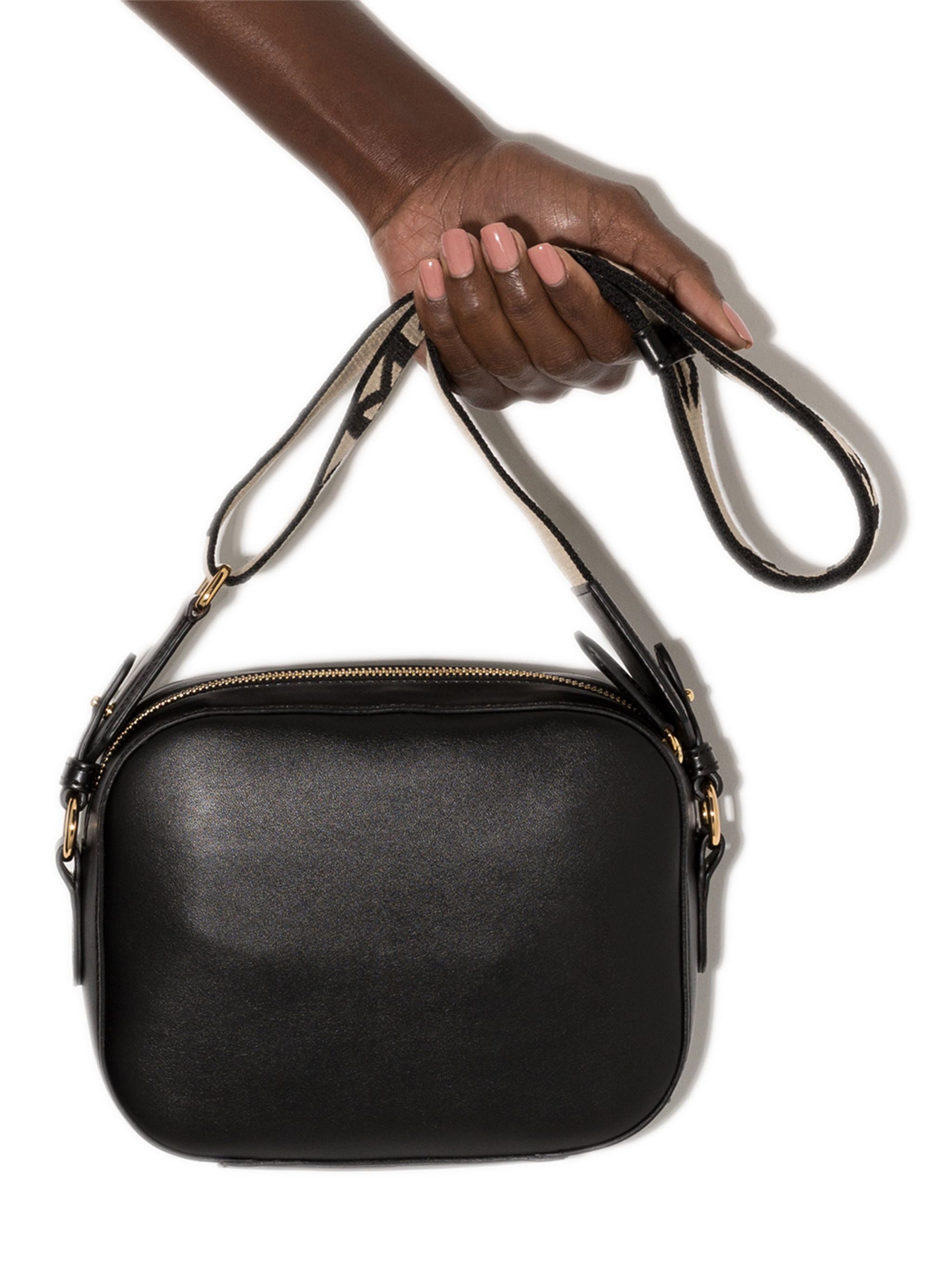 Pink Camera Bag Perforated Logo Satchel