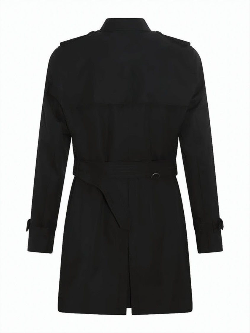 Double-Breasted Trench Coat With Belted Waist