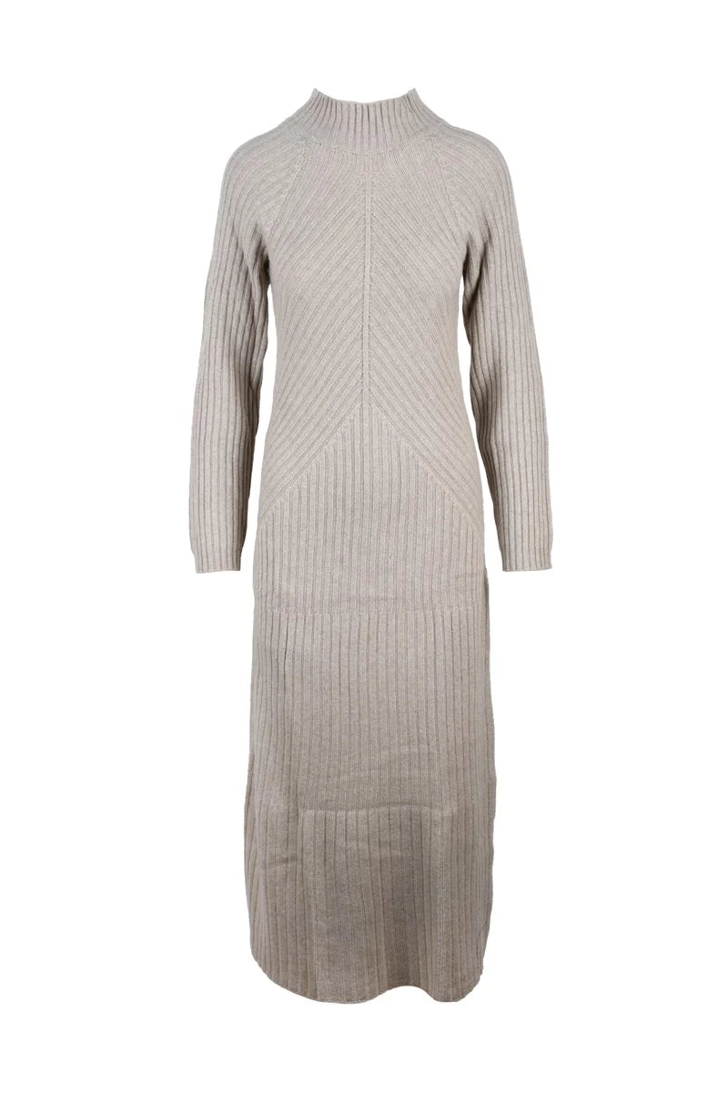 Long Knit Dress - Beige
