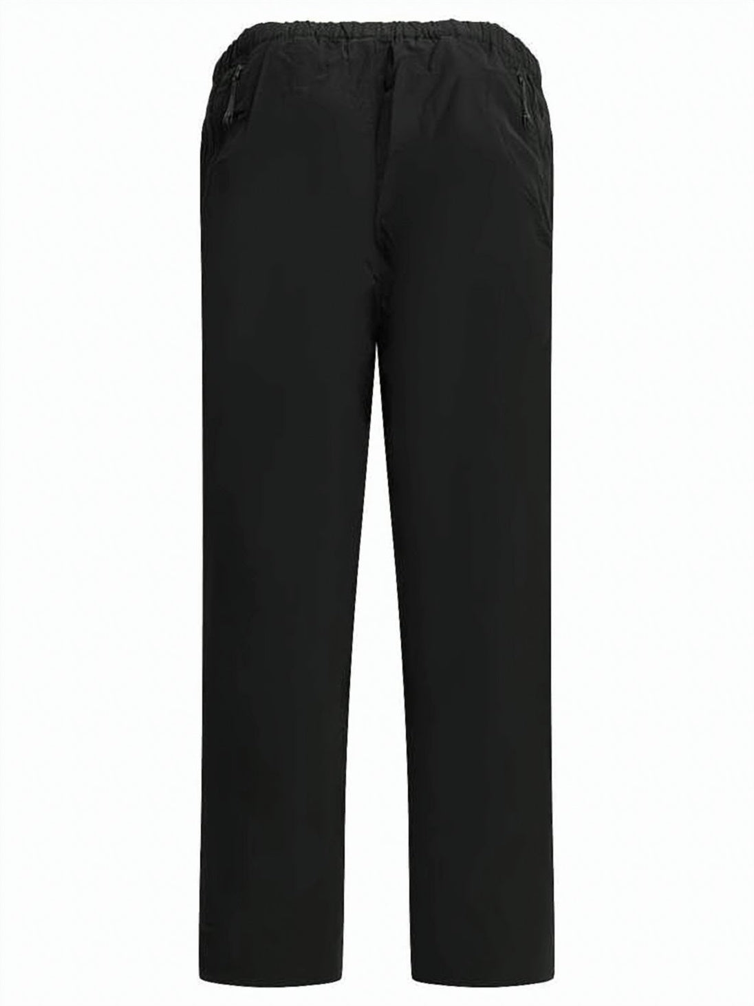 Black Minimalist Straight-Leg Buckle Jogger Pants