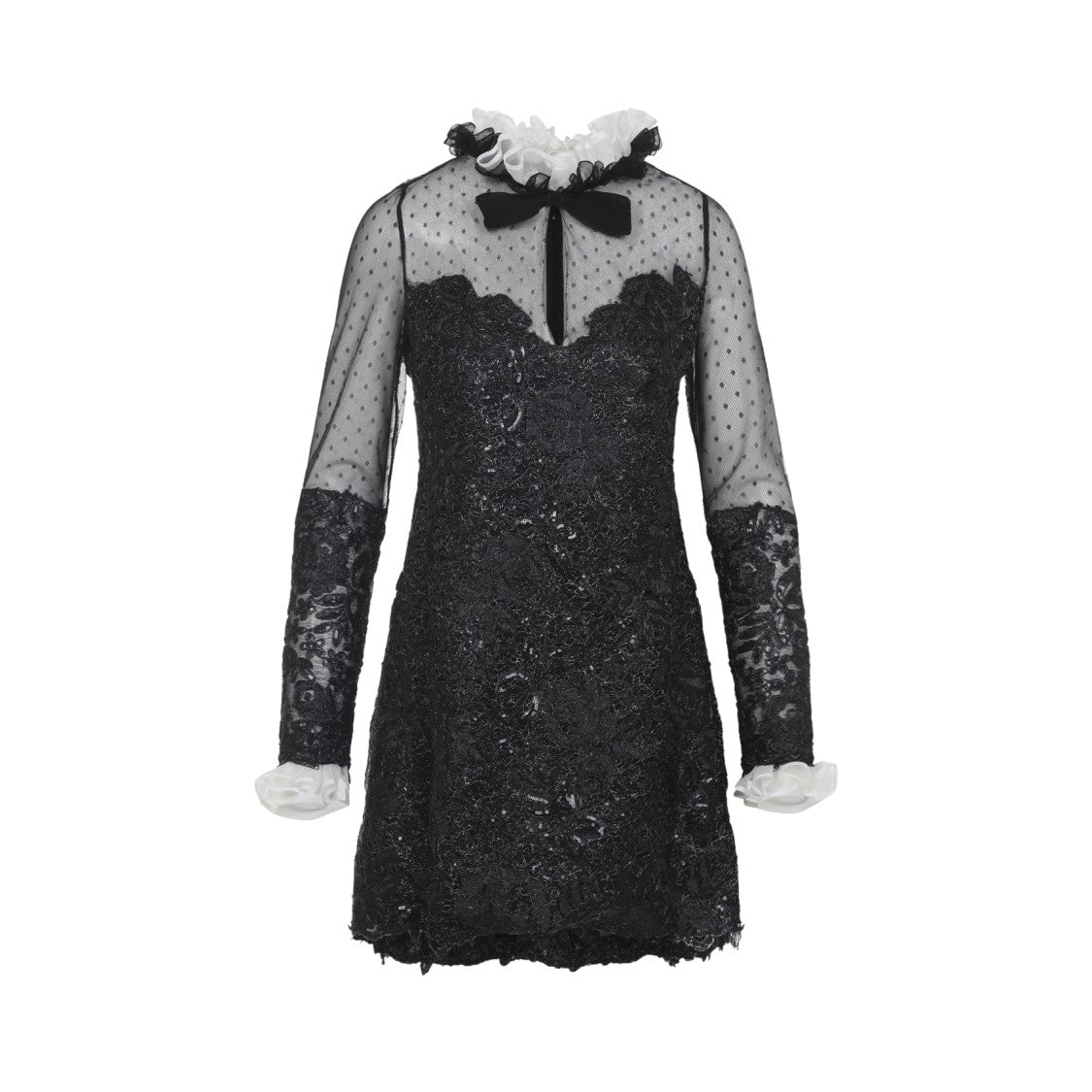 Fitted Mini Dress with Lace