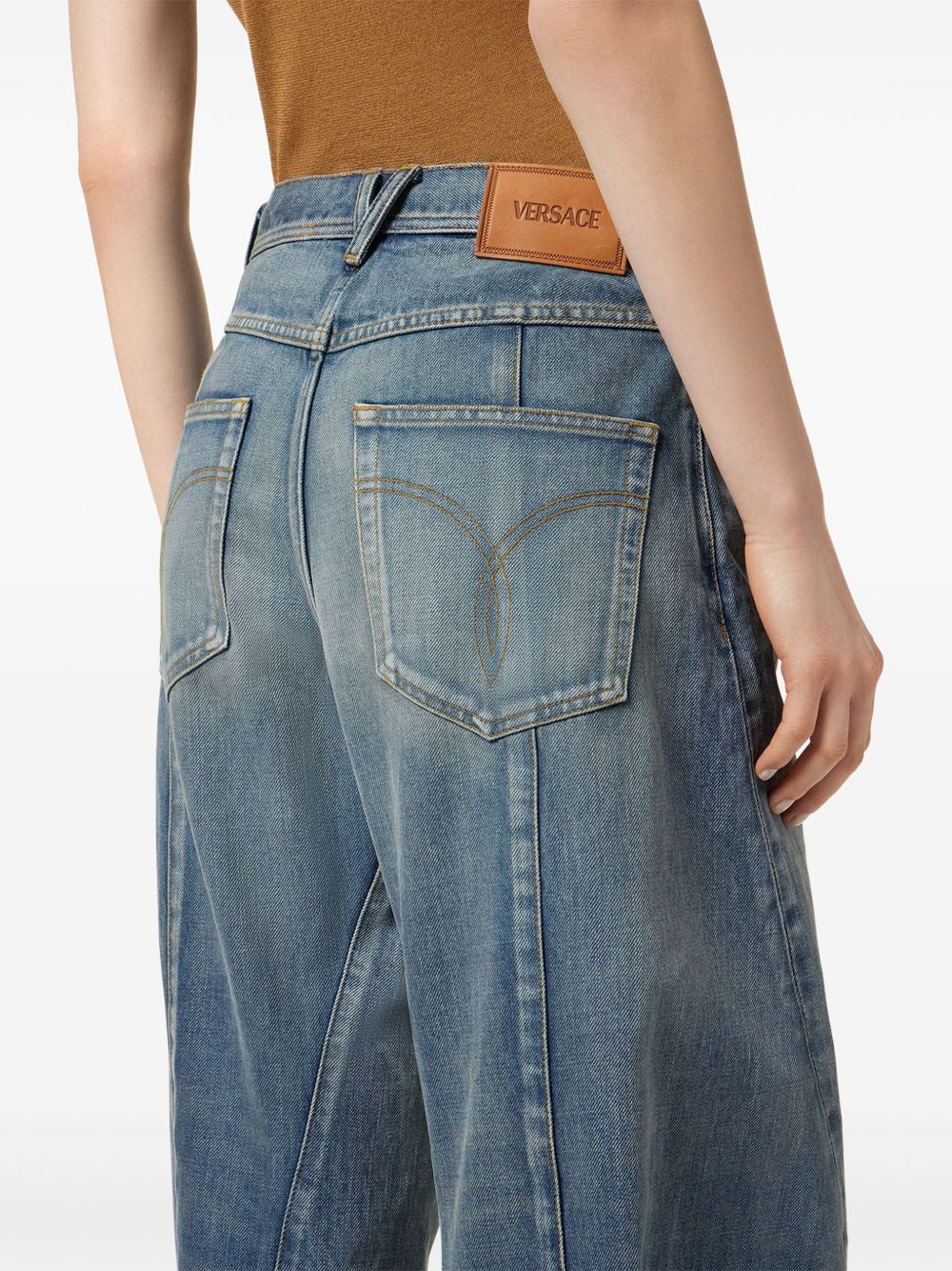 Faded Blue Denim Trousers