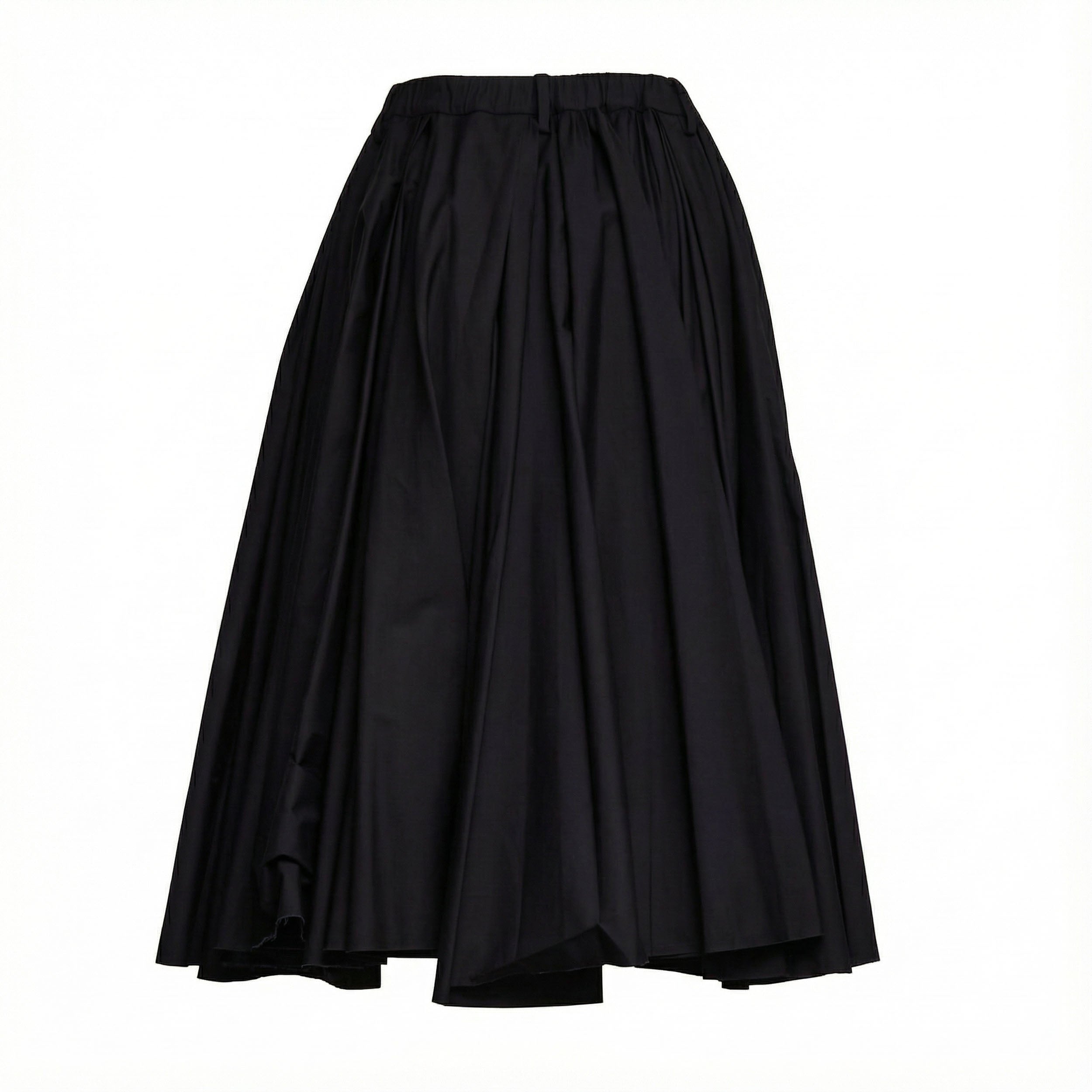 Pleated Circle Midi Skirt