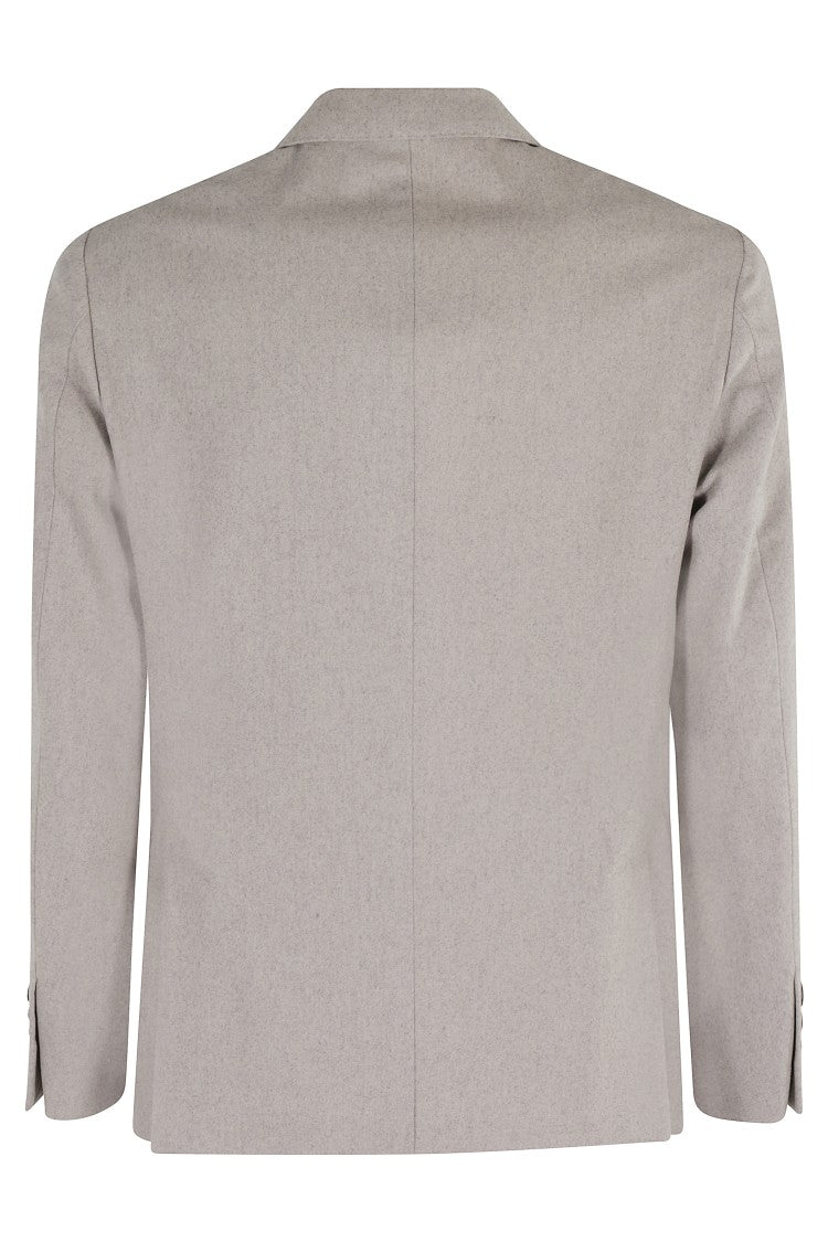 Sand Wool Cashmere Blend Single-Breasted Jacket