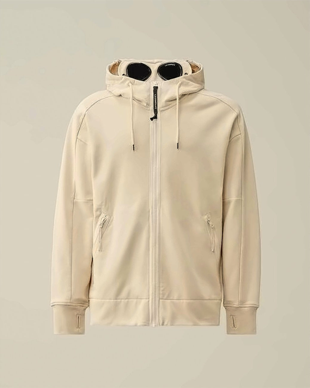 Diagonal Raised Fleece Zip-Up Sweatshirt