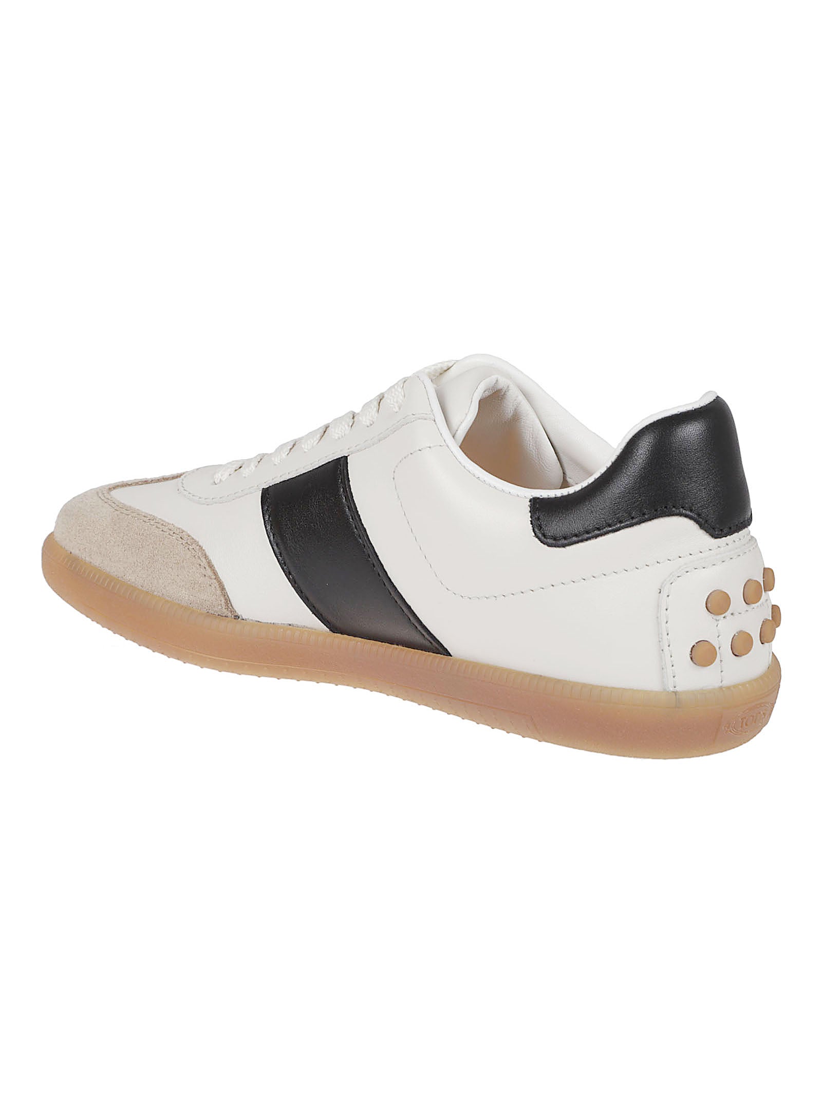 Low-Profile White Leather Sneakers
