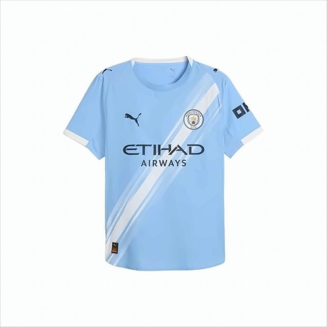 Diagonal Stripe Training T-shirt with Round Neckline