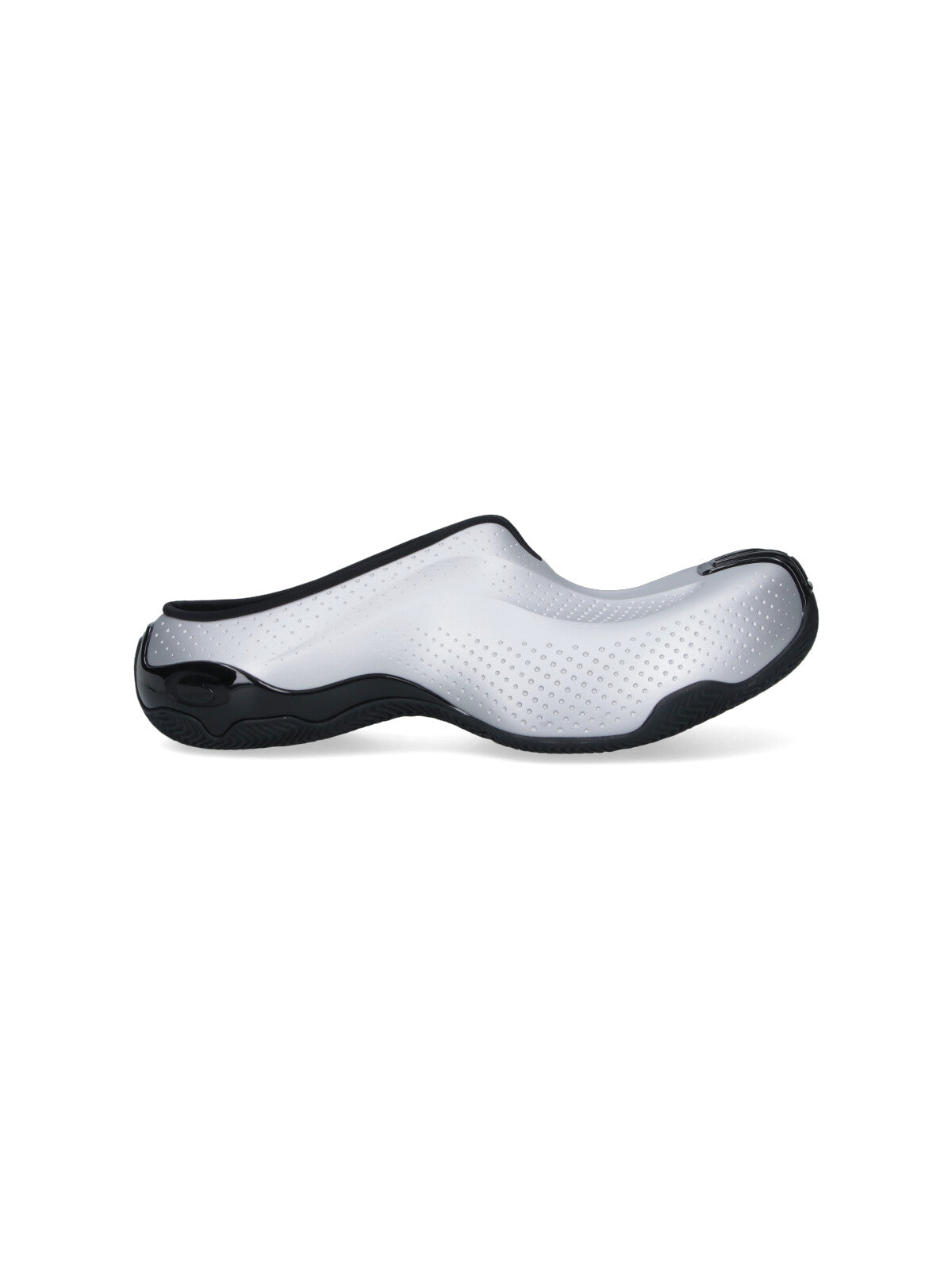 Metallic Silver Sneakers With Chunky Sole And Layered Detail