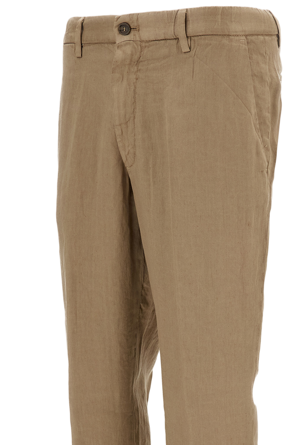 Linen Slim-Fit Tailored Pants