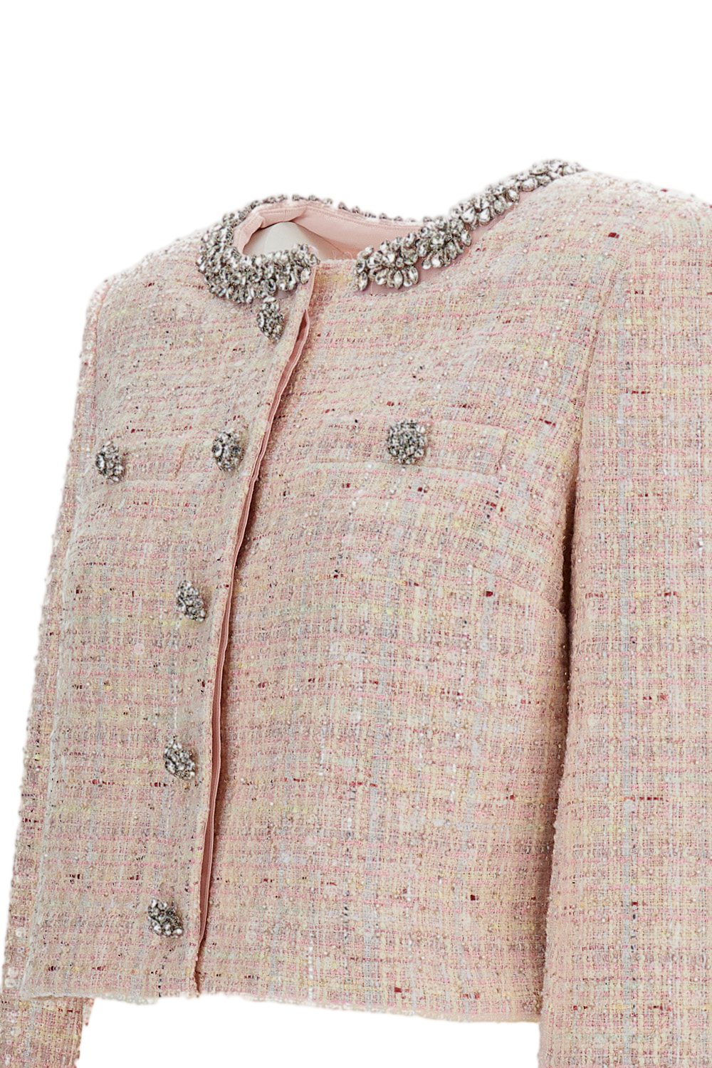 Pink Sequin Boucle Jacket