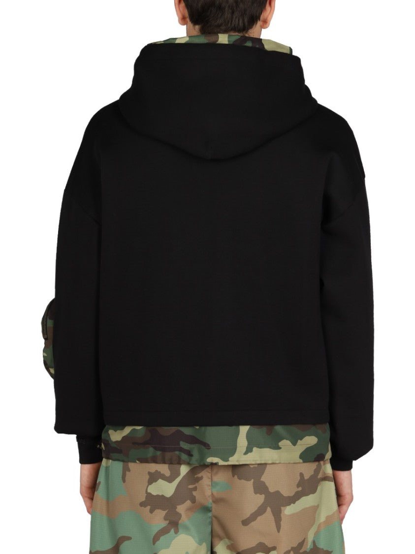 Sweatshirt With Camo Accents