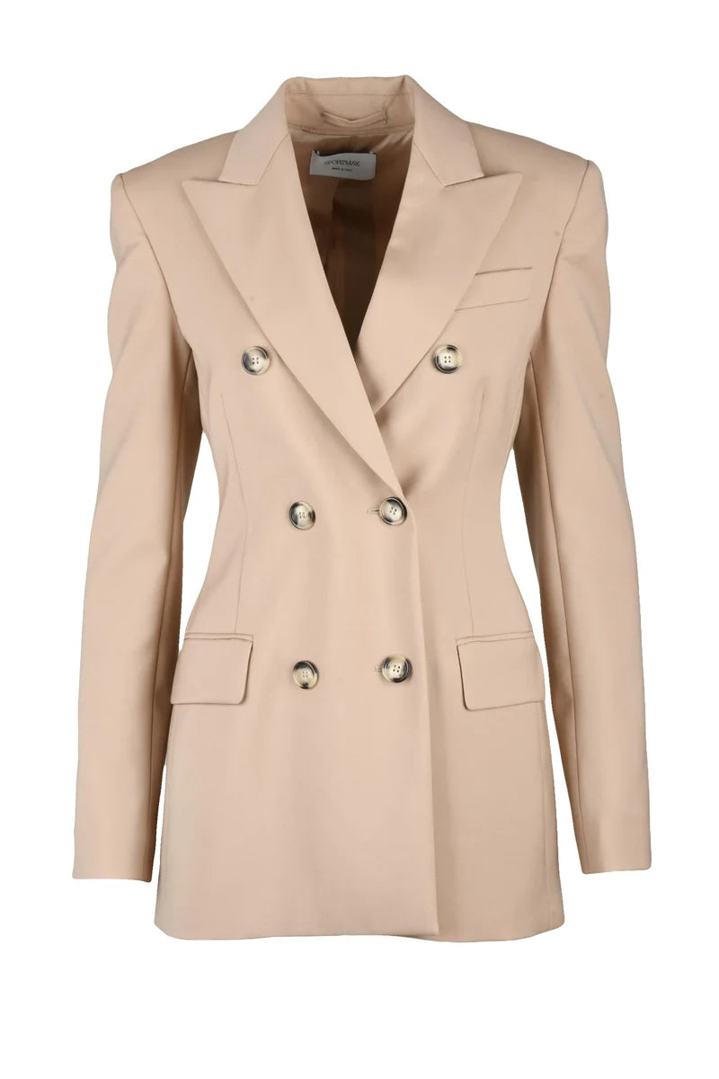 Adamo Double-Breasted Jacket - Beige