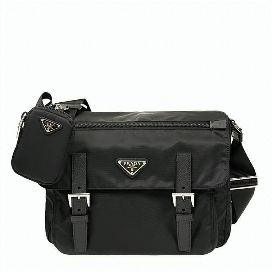 Nylon Crossbody Bag with Adjustable Strap