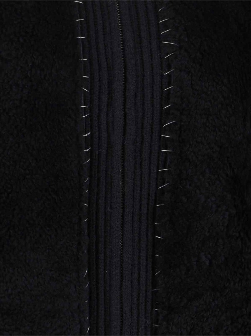 'Montone Collar' Cardigan – Black