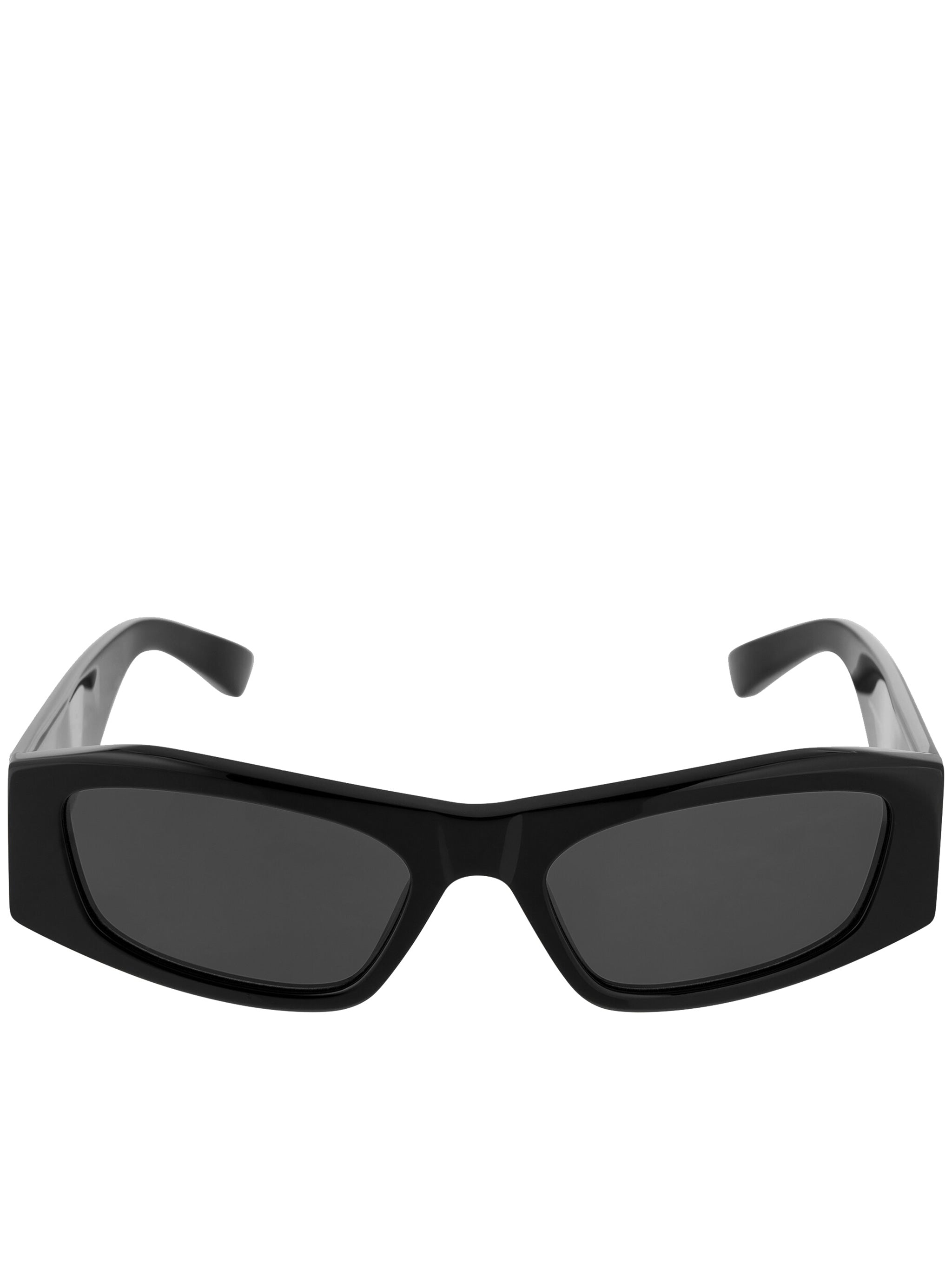 Black Occhiali Rectangular Logo Sunglasses
