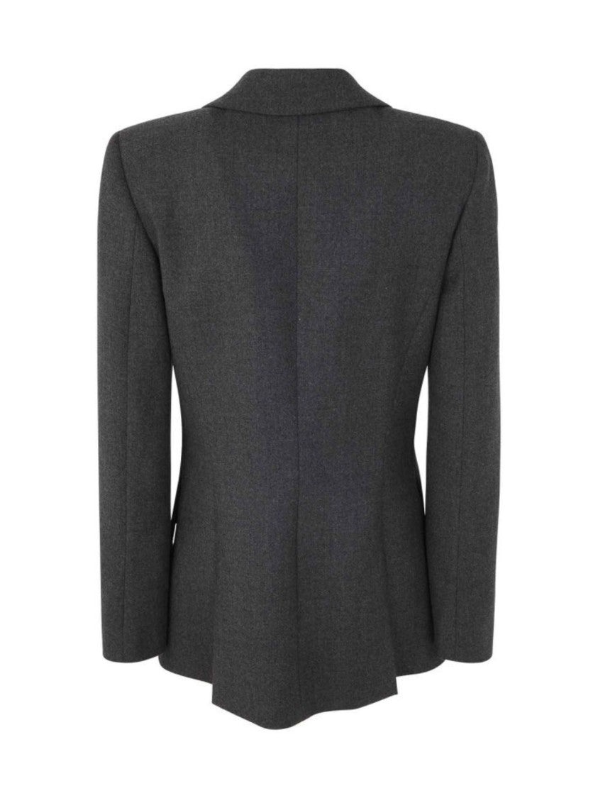 Gray Single-Breasted Blazer