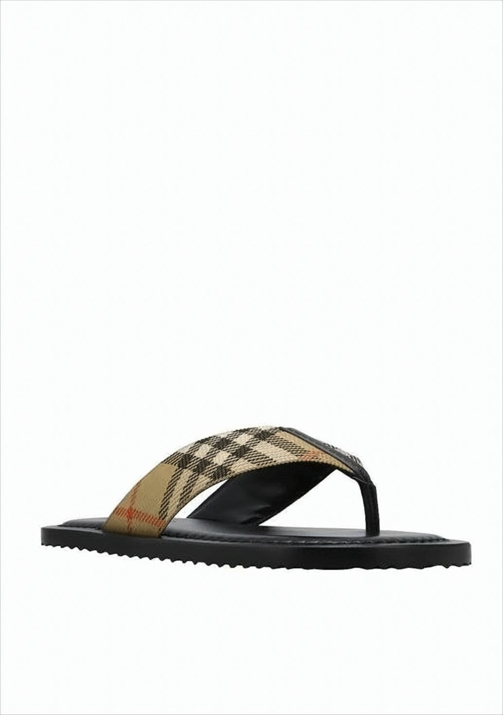 Classic Checkered Slip-On Sandals with Embossed Branding