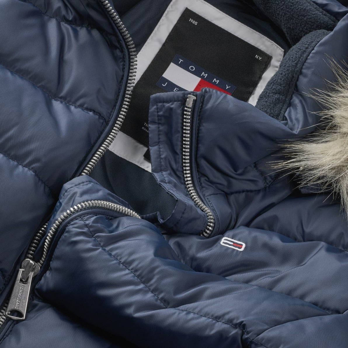 Down Jacket With Removable Hood And Cozy Feather Padding
