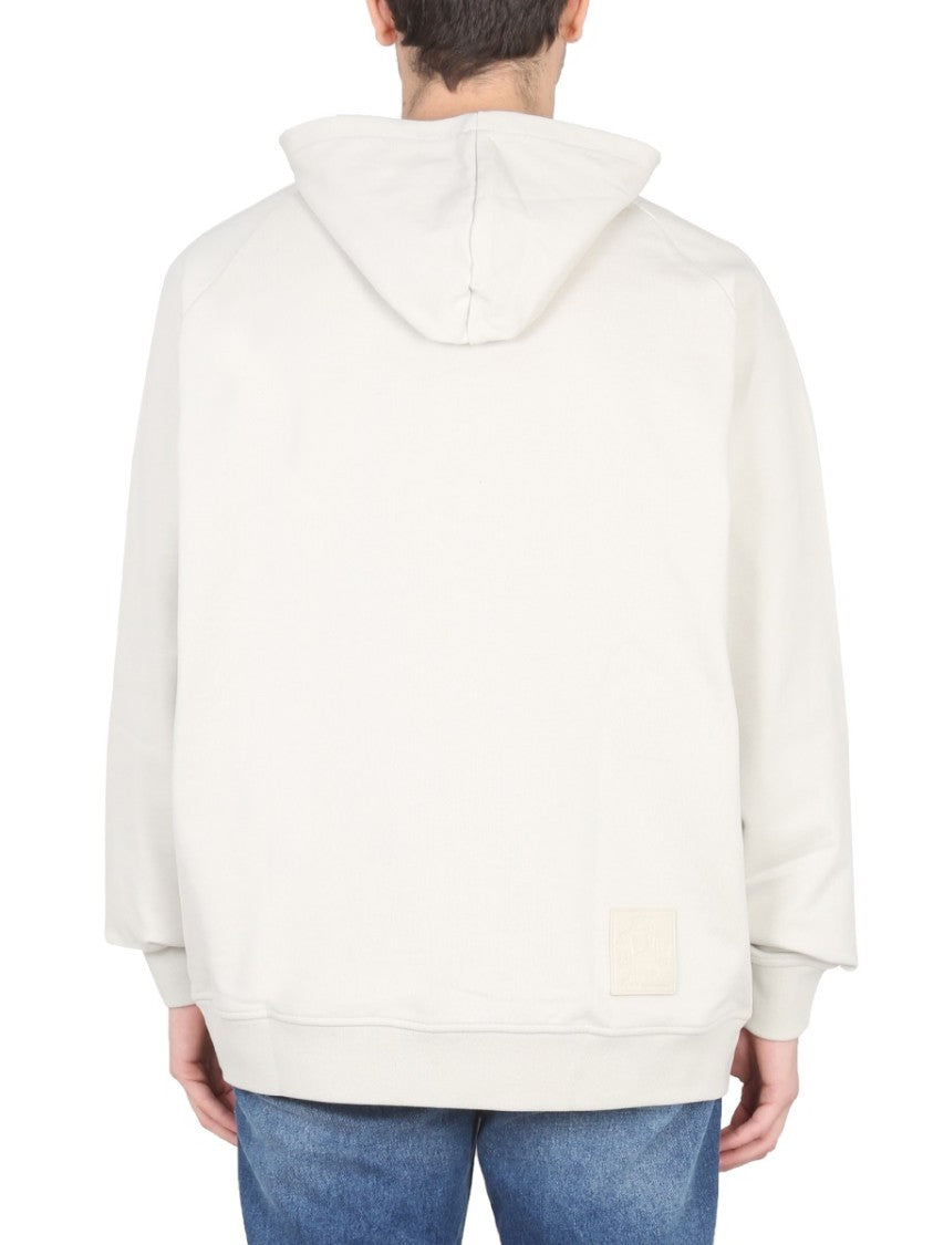 Buttoned Hood Sweatshirt