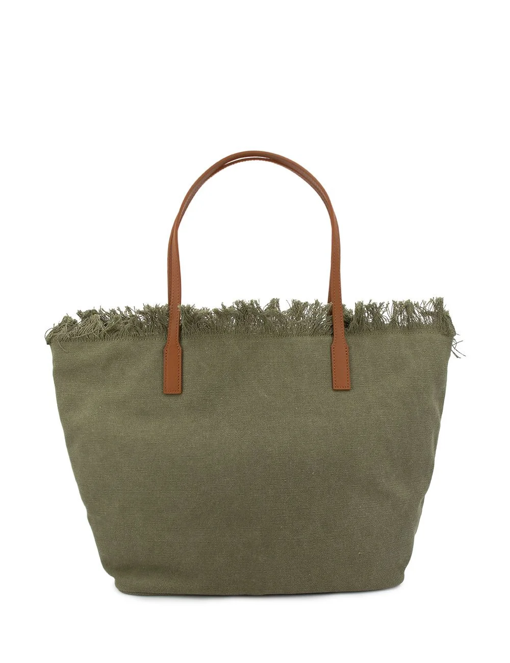 Military Green Sangallo Fringe City Crossbody Bag