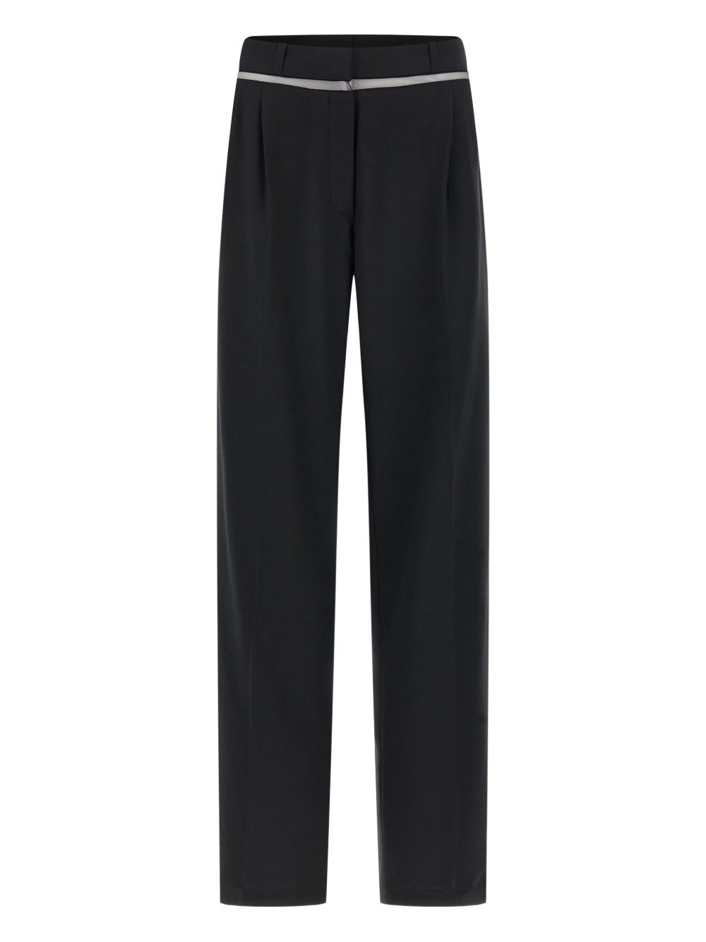 Tailored Black Wool Blend Trousers