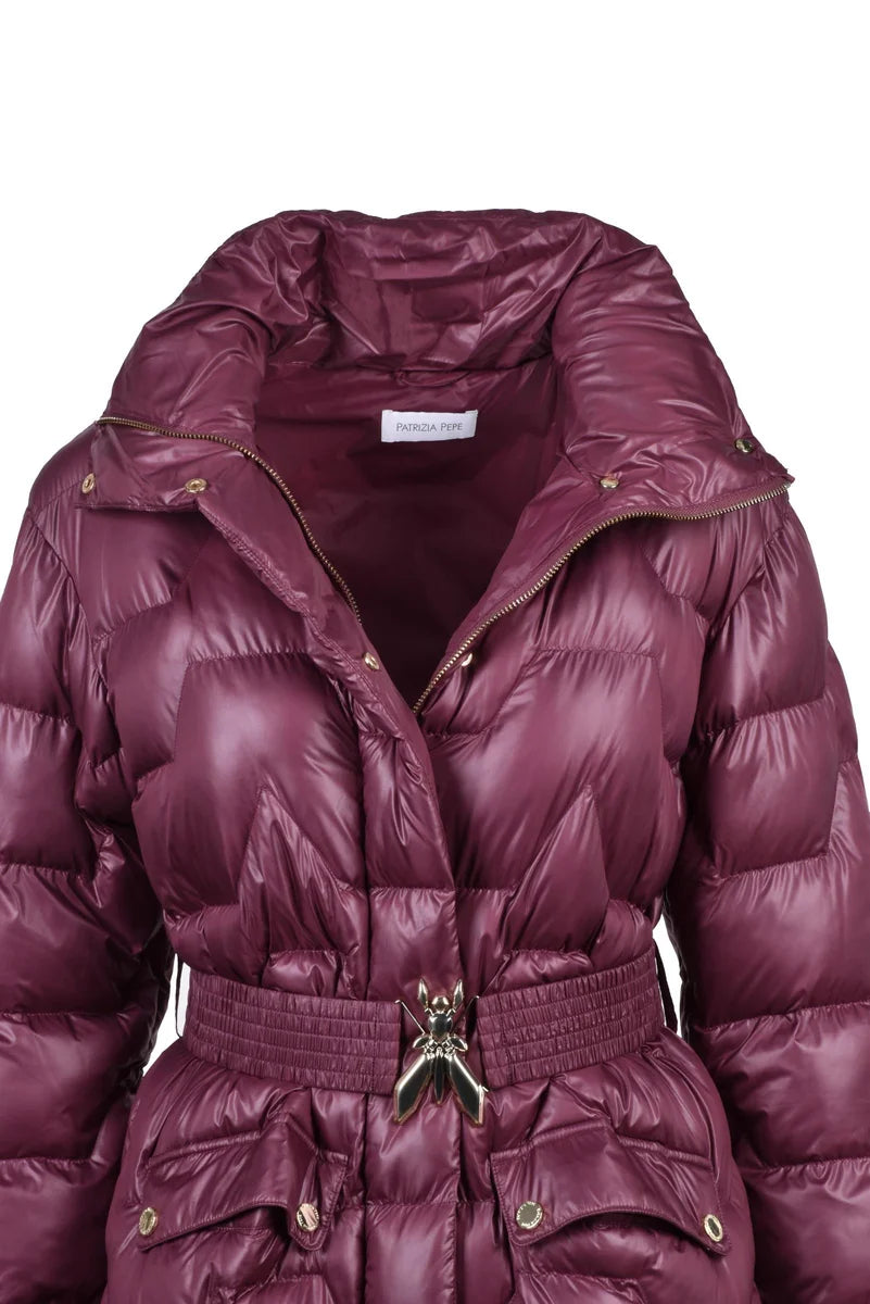 Long Down Jacket - Purple