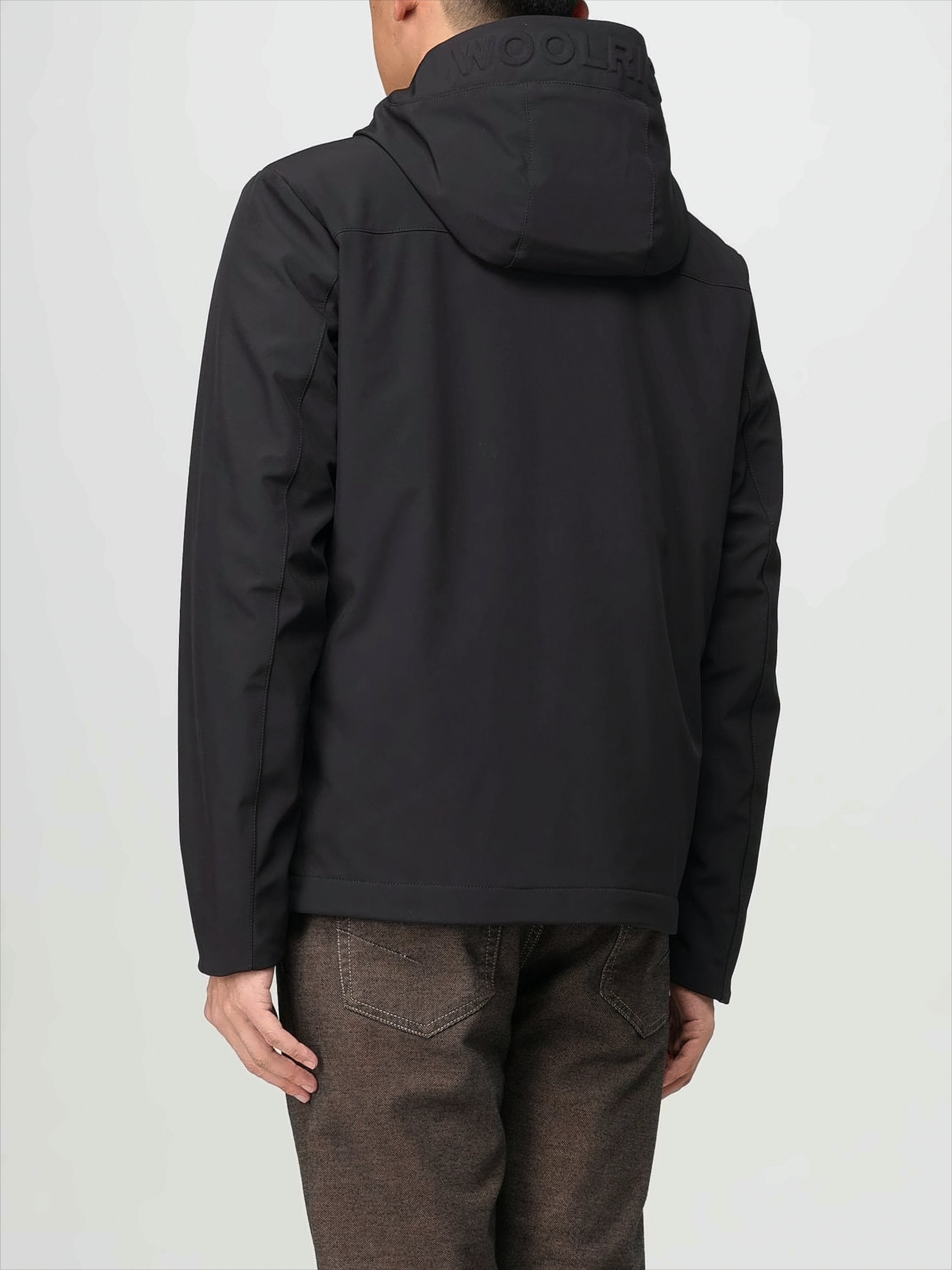 Stretch Fabric High Collar Woolrich Jacket