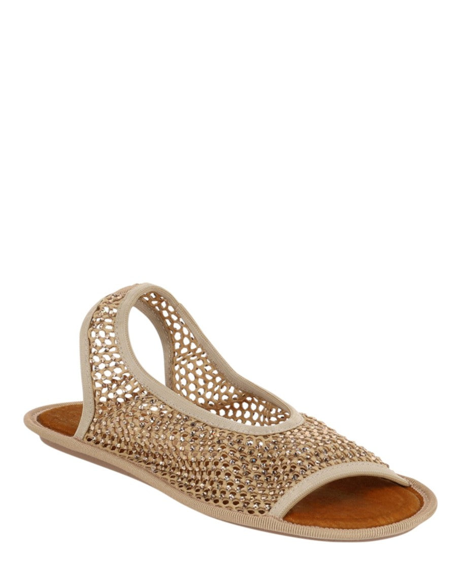 Anio Crystal Embellished Slingback Sandals