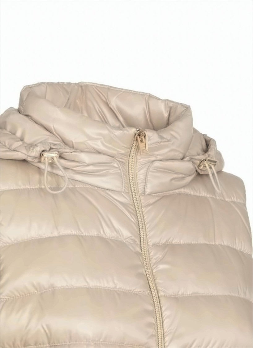 Quilted Sleeveless Herno Vest With Adjustable Hood
