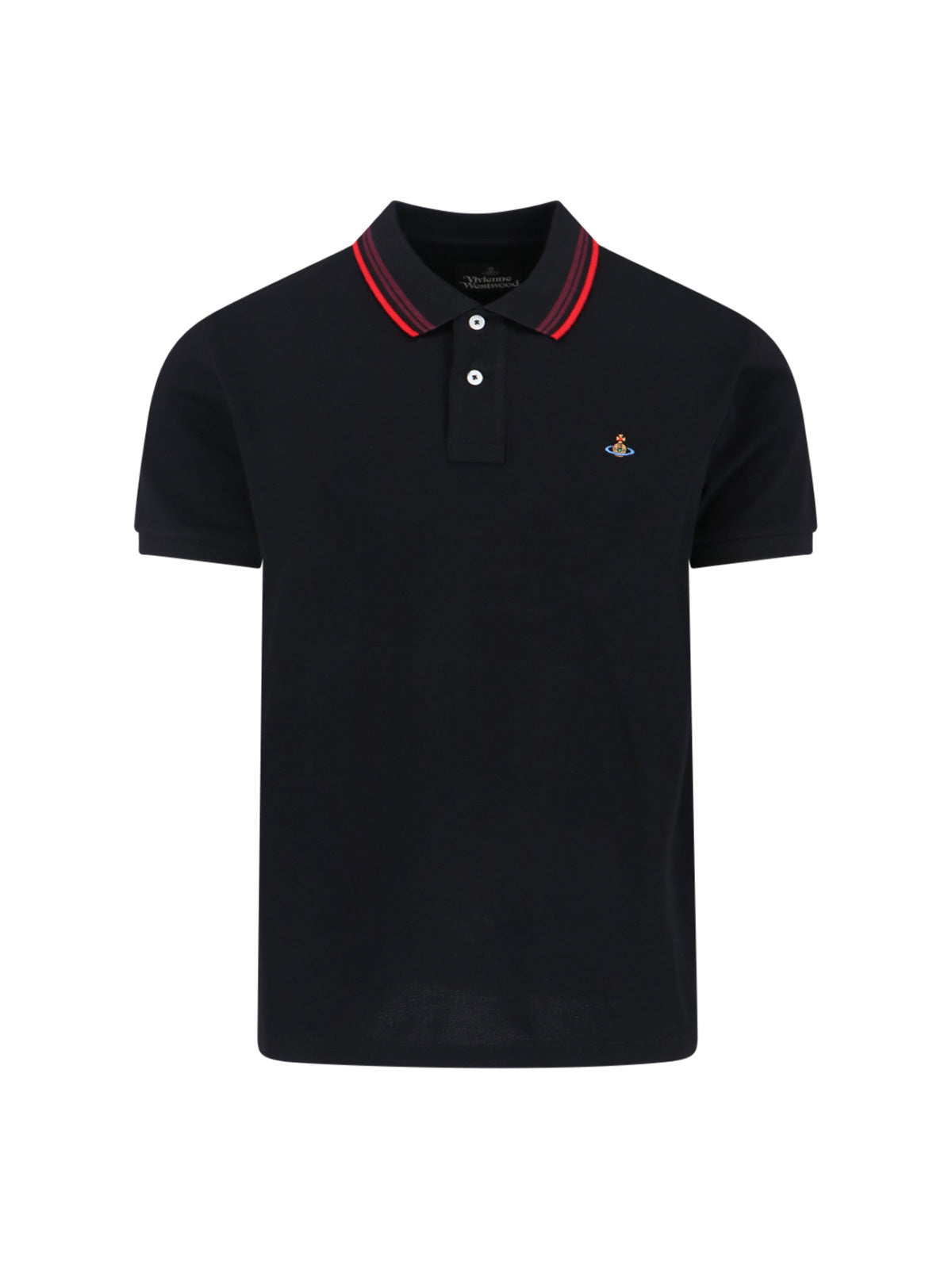 'Orb' Polo – White & Red
