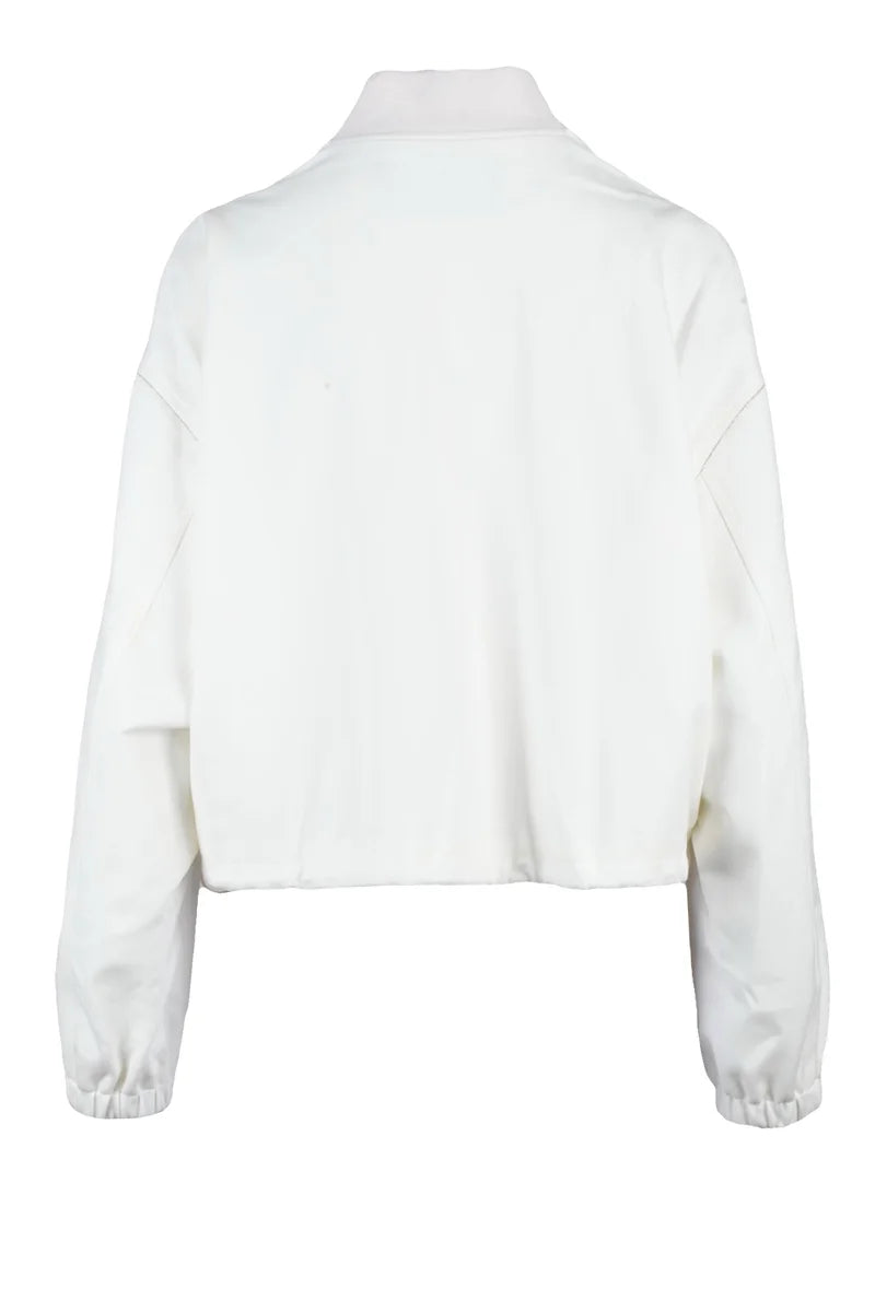 Sweatshirt Jacket - White