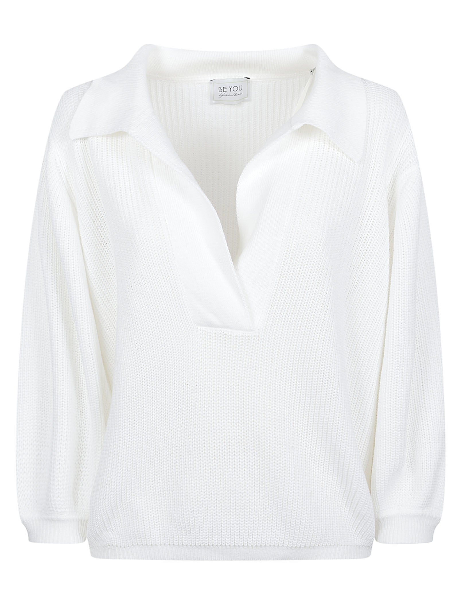 Textured White Knit Top