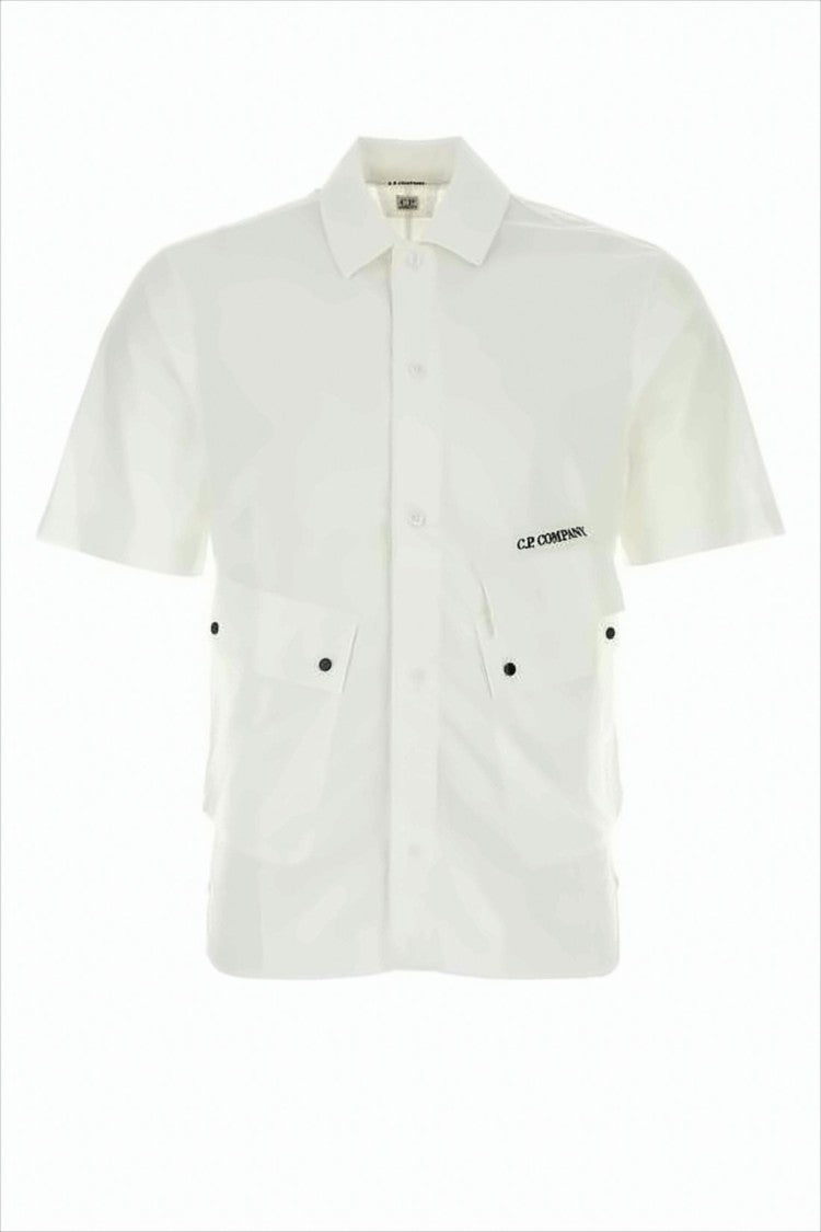 Short-Sleeved Casual Shirt With Flap Pockets And Boxy Fit